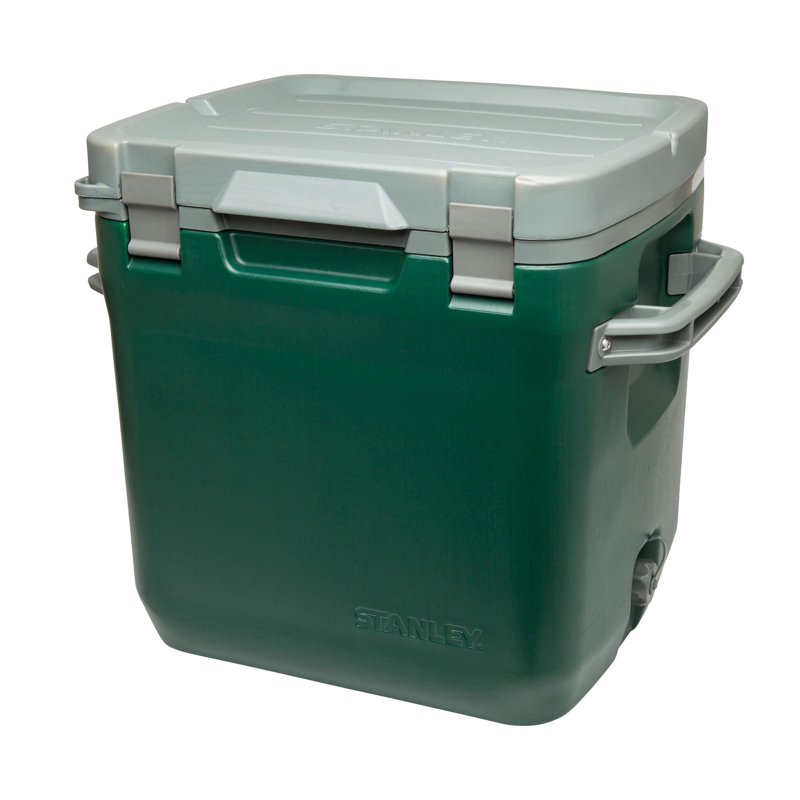 Stanley Adventure Outdoor Cooler 28.3L - Ice Cold For 4 Days - Holds 40 Cans - Double Wall Foam Insulated - BPA-Free - Heavy Duty Camping Cooler Box Doubles as Seat - Rugged Travel Coolbox - Green
