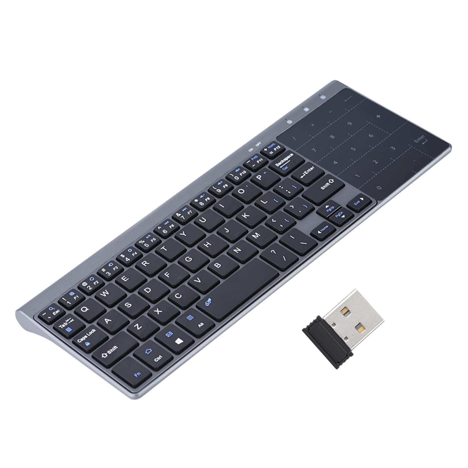 SUNGOOYUE Mini Keyboard, Portable Slim 2.4Ghz Wireless Keyboard Handheld with Touchpad for PC/Notebook/TV Box - MC-41AG, 1200 DPI, Black