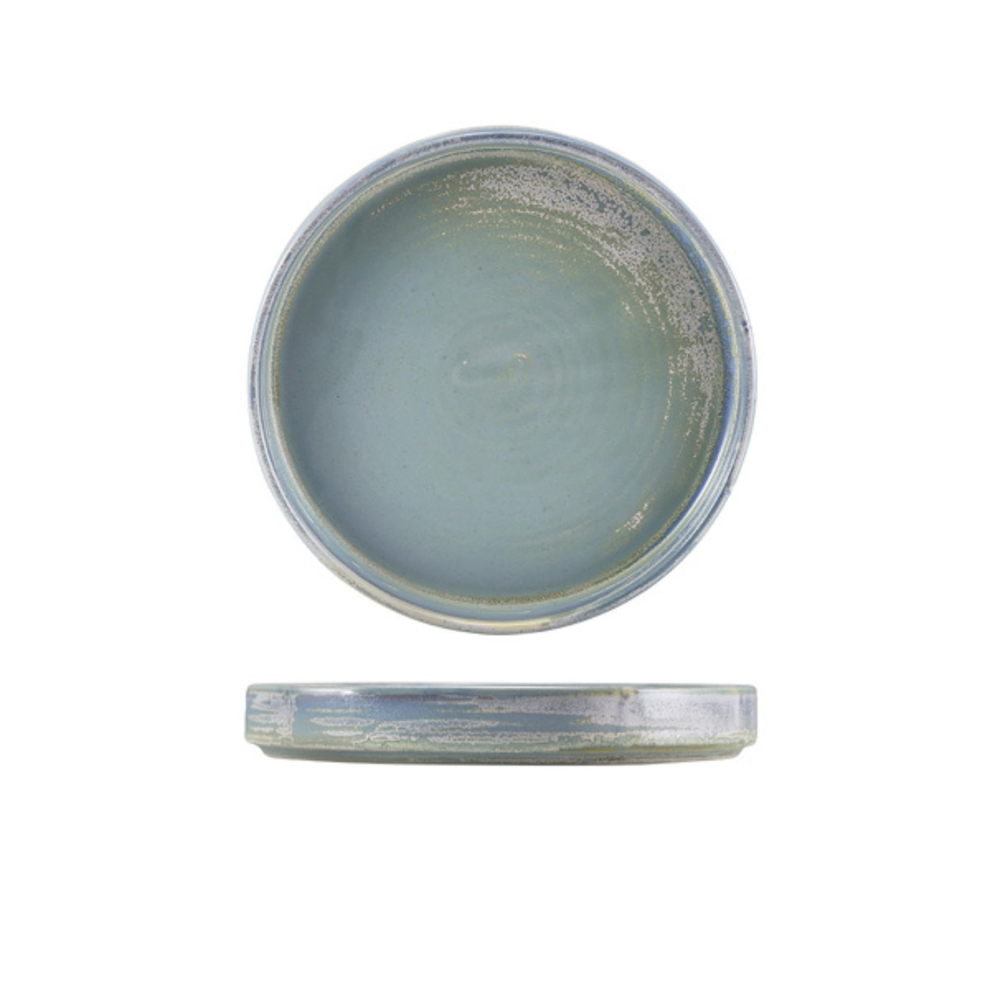 Genware Terra Porcelain Seafoam Presentation Plate, 18cm, PR-PSF18, Pack of 6