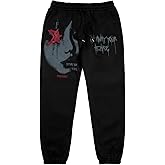 SOLY HUX Men's Graphic Sweatpants Drawstring Elastic Waist Y2k Joggers Pants Streetwear