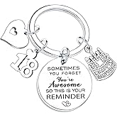 Nfyxcaz Birthday Keychain Gifts for Women Men Inspirational Birthday Keyring for Friends BBF Happy Birthday Keychain Gifts