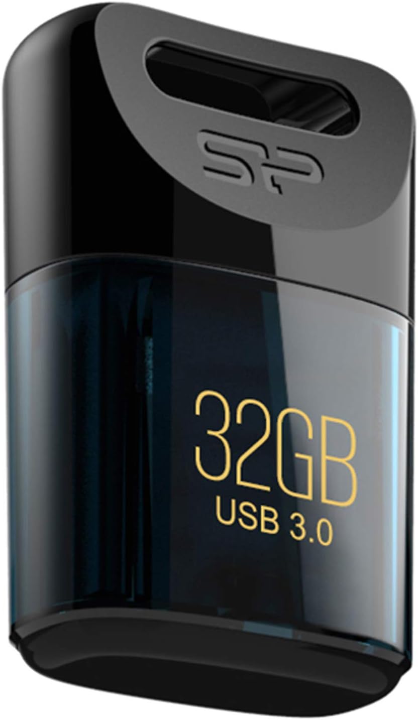 Silicon Power 32GB USB 3.0 Flash Drive Jewel J06 Ultra Compact Deep Blue