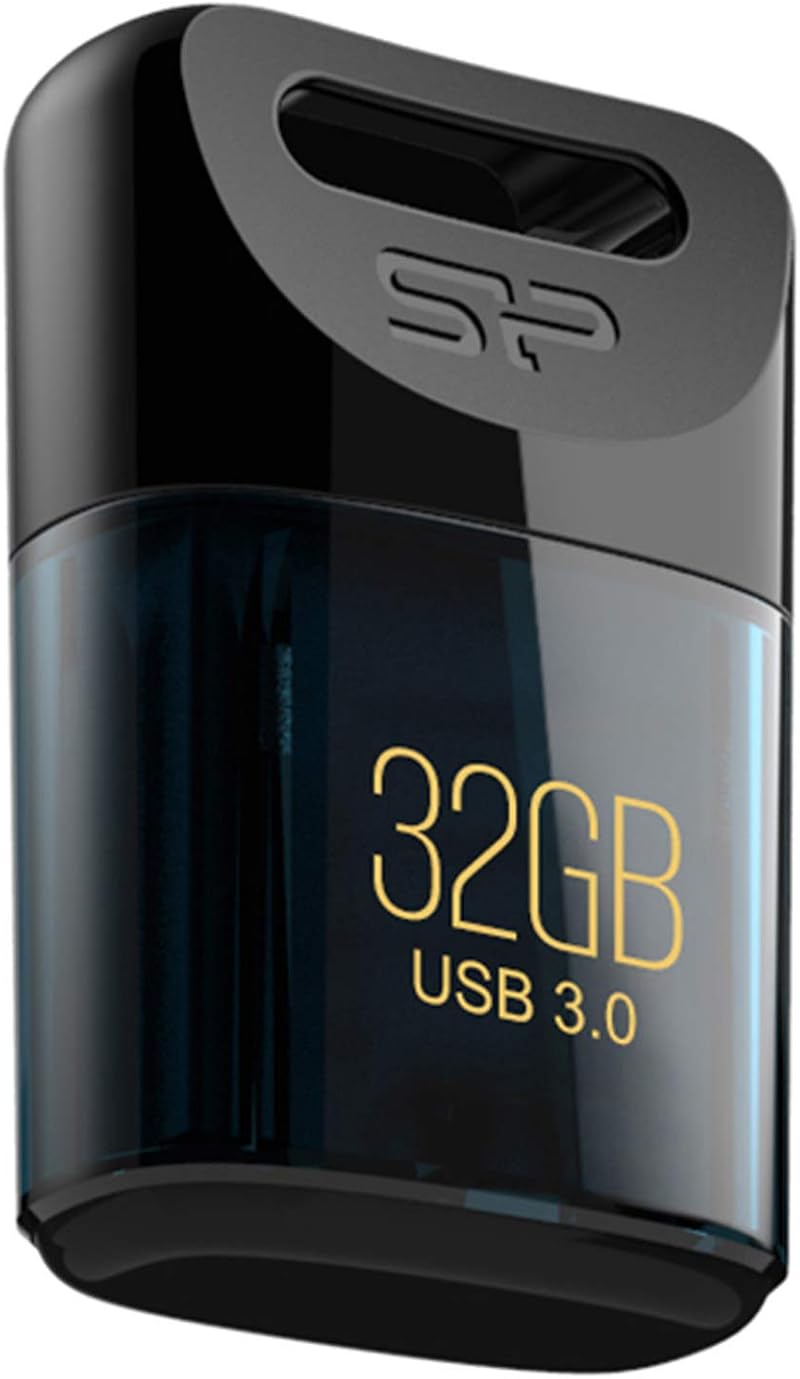 Silicon Power 32GB USB 3.0 Flash Drive Jewel J06 Ultra Compact Deep Blue