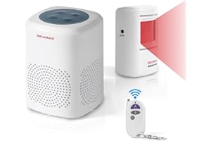 S SELDORAUK Dog Barking Alarm Motion Sensor - 1000 Feet Wireless Home Security Wireless Remote Control Door Bells Chimes(Pack of 1Sensor+1Receiver+1Remote)