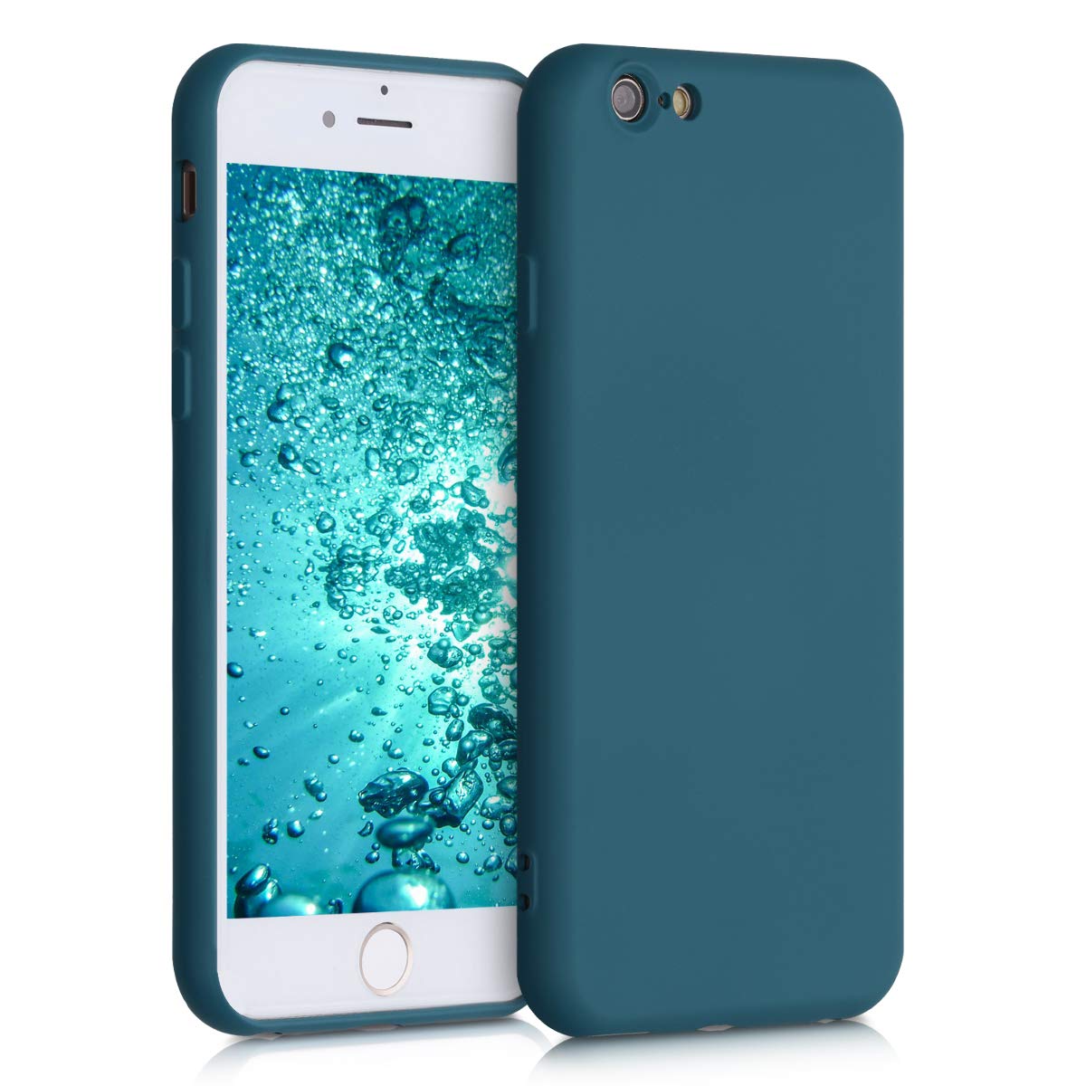 kwmobile Case Compatible with Apple iPhone 6 / 6S Case - Slim Protective TPU Silicone Phone Cover - Teal Matte