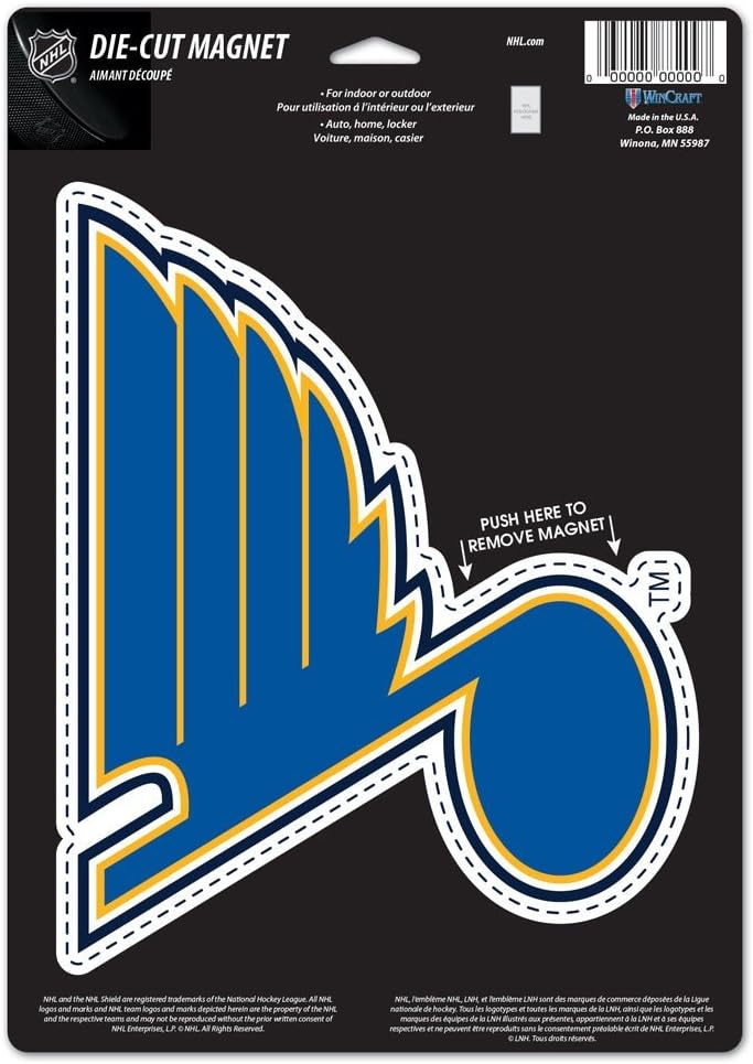 Amazon Com Wincraft Nhl St Louis Blues Die Cut Logo Magnet 6 25 X 9 Sports Fan Automotive Magnets Sports Outdoors