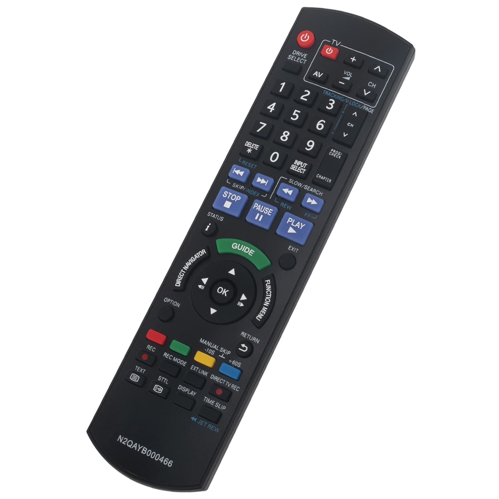 N2QAYB000466 Replacement Remote Control Fit for Pansonic DVD Recorder DMREH65 DMR-EX98 DMR-EX99 DMR-EZ47 DMR-EZ48 DMR-EZ49 DMR-EZ49V