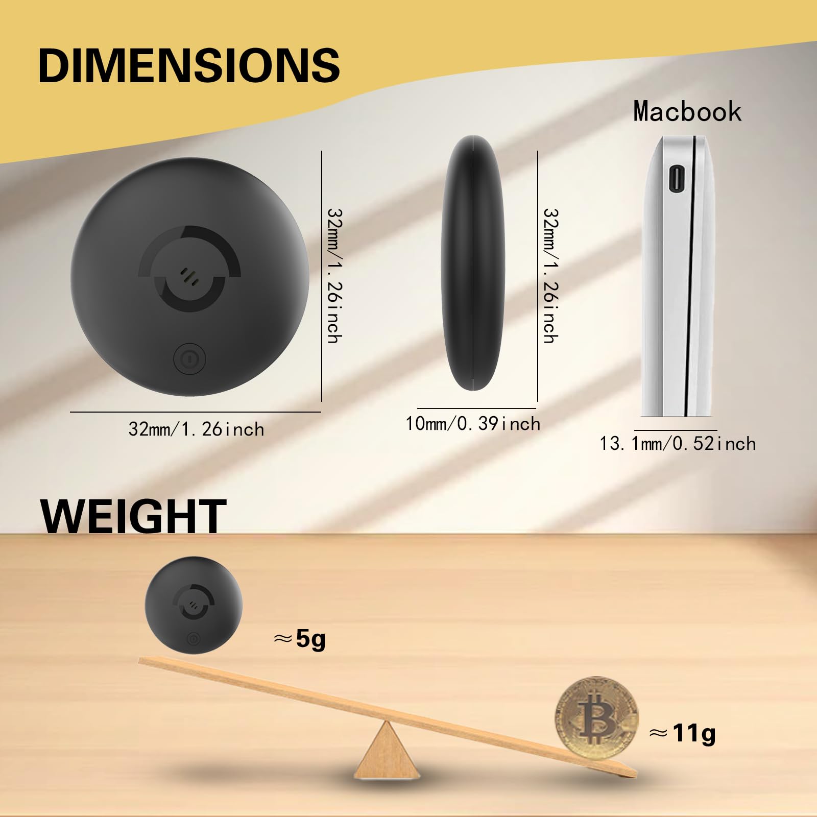 Hidden Magnetic Mini GPS Tracker for Vehicles – No Subscription GPS Device, Real-Time GPS Tracking for Kids, Pets, or Vehicles, Works with Apple Find My, Vehicle Locator (GPS02)