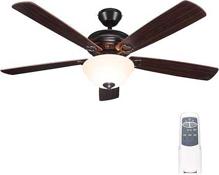 Hykolity 52 Inch Indoor Oil Rubbed Bronze Ceiling Fan With Light
