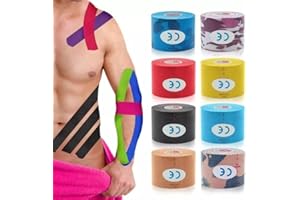 6Pcs Sports Waterproof Kinesiology Tape Stickers Athletic Bandage Muscle Recovery Protector Strapping Pain Relief Tennis Gym