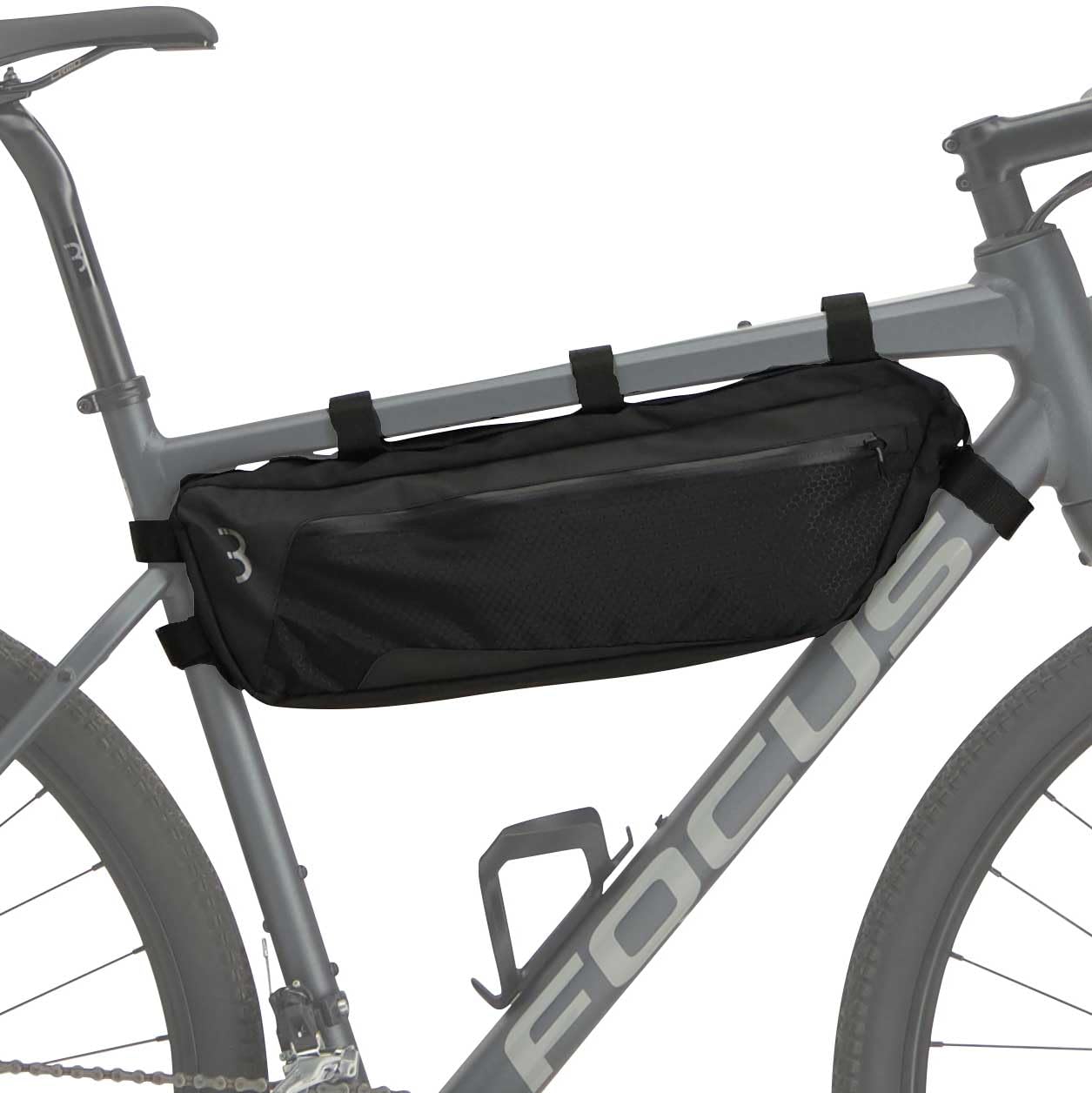 BBB Cycling BSB-142 MiddleMate Frame Bag Top Tube Bikepacking Waterproof with Easily Adjustable Straps Lightweight ,Large
