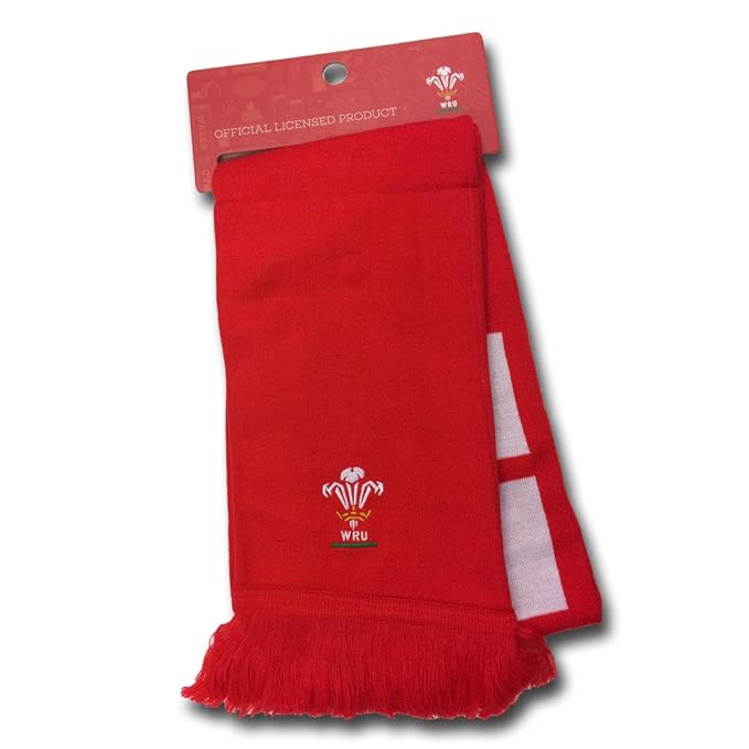 OFFICIAL wales rugby (WRU) supporter scarf [red](Size One Size) Amazon.co.uk Sports & Outdoors