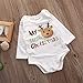 Unisex Baby Boys Girls My First Christmas Red Nose Reindeer Long Sleeve Bodysuit Romper Outfit (60(0-3M), White)