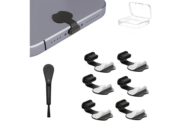 USB C Dust Plug 6 Pack USB Type C Anti Dust Cover USB C Dust Caps Port Anti-Lost Charging Port Protectors for Tablets iPhone