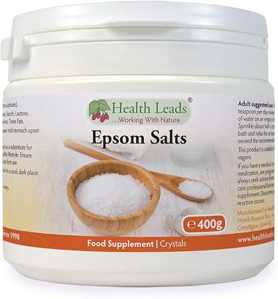 Health Leads Pure Food Grade Epsom Salts Magnesium Sulphate 400g