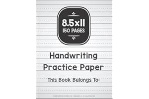 Handwriting Practice Paper: Composition Notebook Grades K-3 150 Pages: Blank Dotted Midline Journal