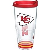 Tervis NFL Kansas City Chiefs - Arctic Made in USA Double Walled Insulated Tumbler Travel Cup Keeps Drinks Cold & Hot, 24oz, Classic