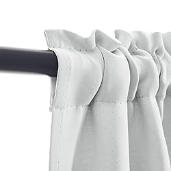 Vangao White Valances for Windows 16 Inch Valance