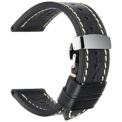 REZERO Leather Watch Band 20mm, Top Calfskin Watch