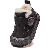 Baby Winter Snow Boots for Toddlers 1-3 Years Anti-Slip Outdoor Booties with Plush Faux Fur Lining, Lightweight & Warm for Boys & Girls