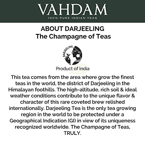 image for VAHDAM, Darjeeling Tea Sampler (10 Tea Flavors, 50 Servings) Pure Unbl