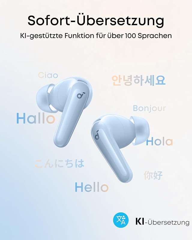 by Anker P31i kabellose Bluetooth-Kopfhörer, Hi-Res Sound, Blau
