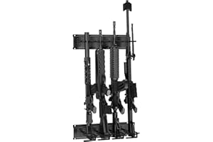 Gun Rack, Gun Rack Wall Mount, AGPTEK Adjustable Heavy Duty Steel Gun Rack Wall Mount with Soft Padded Holders for Indoor Rif