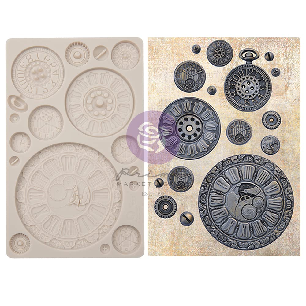 Finnabair Decor Moulds 5"X8"-Clock Faces