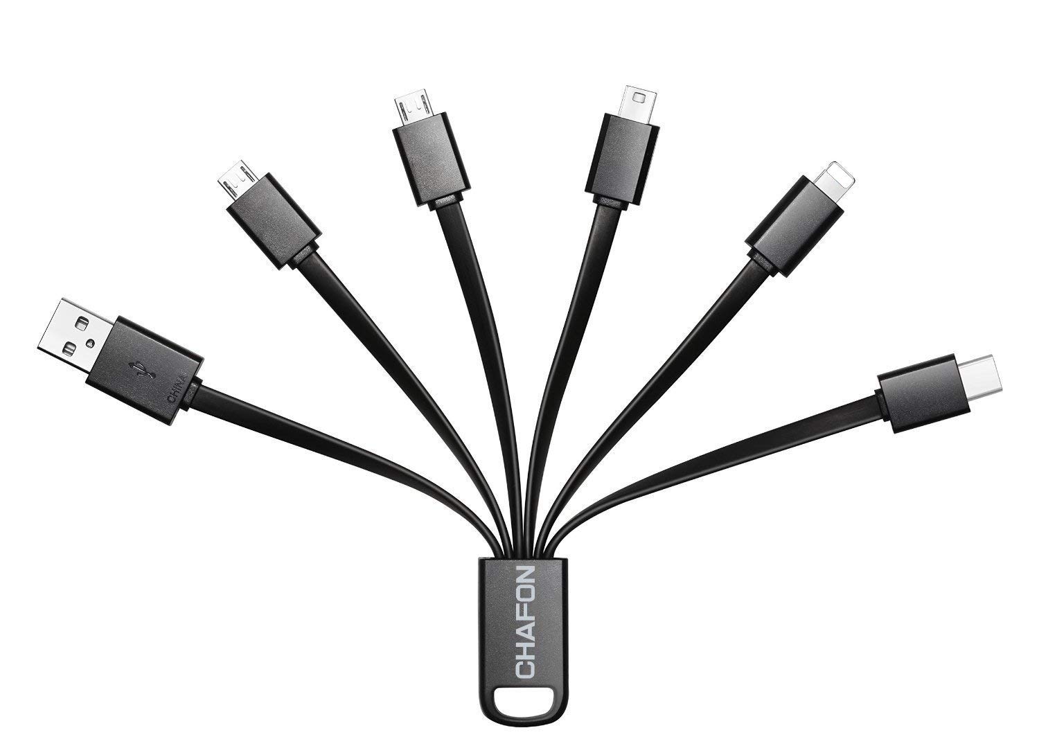 CHAFON Multi USB Cable with Type C,Micro,Mini USB Ports for Charging