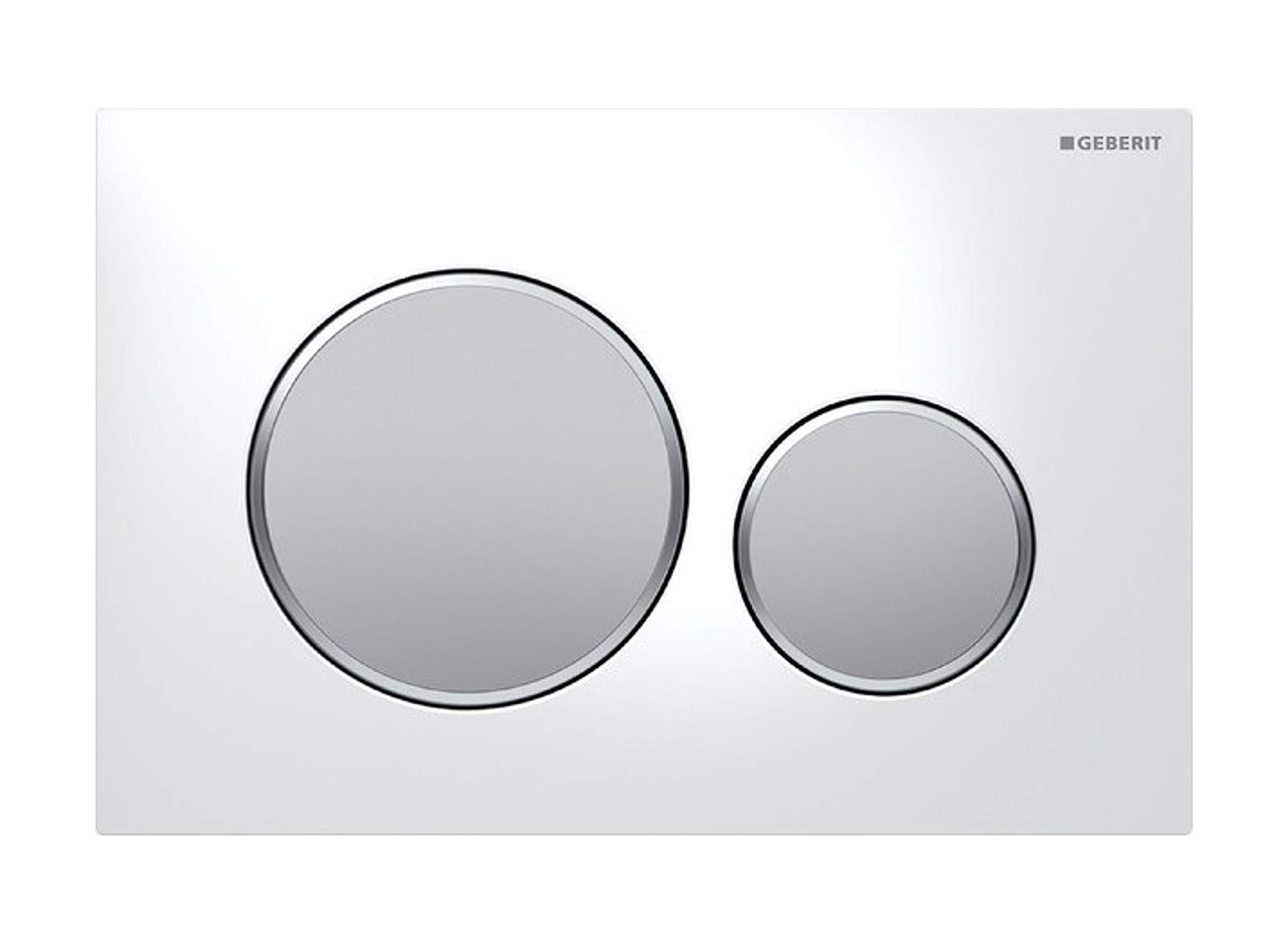 Geberit Sigma 20 Actuator Plate, Set of 1, White/Matte Chrome 115.882. KL. 1