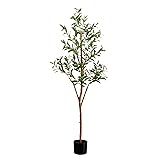 Nearly Natural 5FT Tall Silk Faux Olive Tree for
