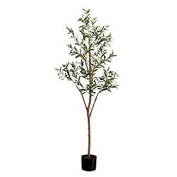 Nearly Natural 5FT Tall Silk Faux Olive Tree for