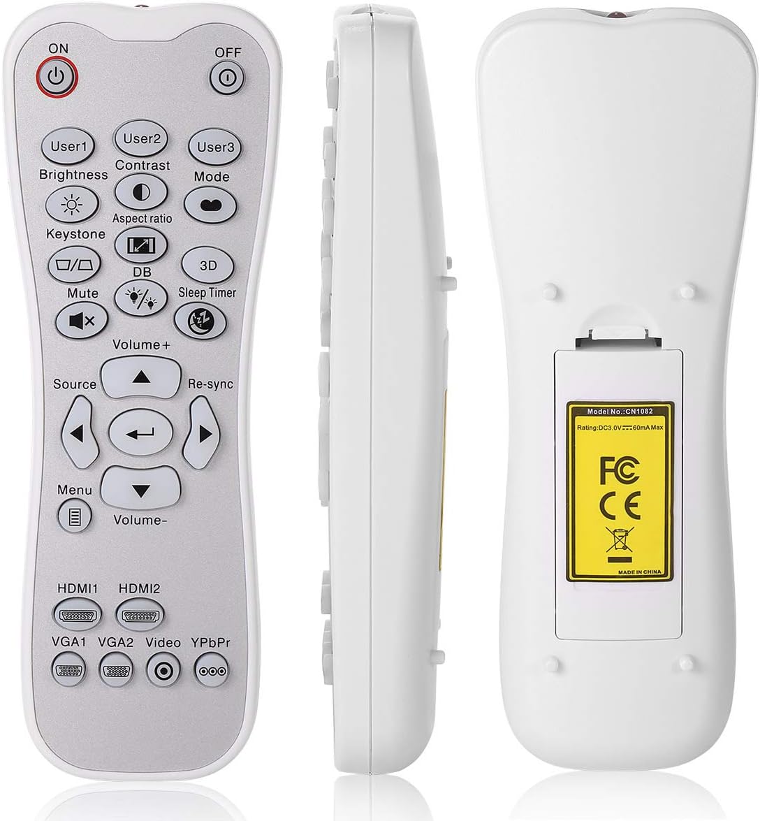 AuKing Replacement Remote Control for Optoma Projector GT1080 GT1080DARBEE GT5600 HD141X HD142X HD143X HD144X HD146X DH1009 EH200ST HD26 HD27 HD27HDR HD28HDR HD29DARBEE HD39DARBEE HD50 UHD60 UHD65