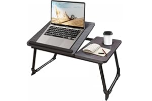 Laptop Desk for Bed or Couch, Woking in Bed Desk, Home Office Desks, Breakfast Tray Desk, Desk with Cup Holder, Watch Movies 