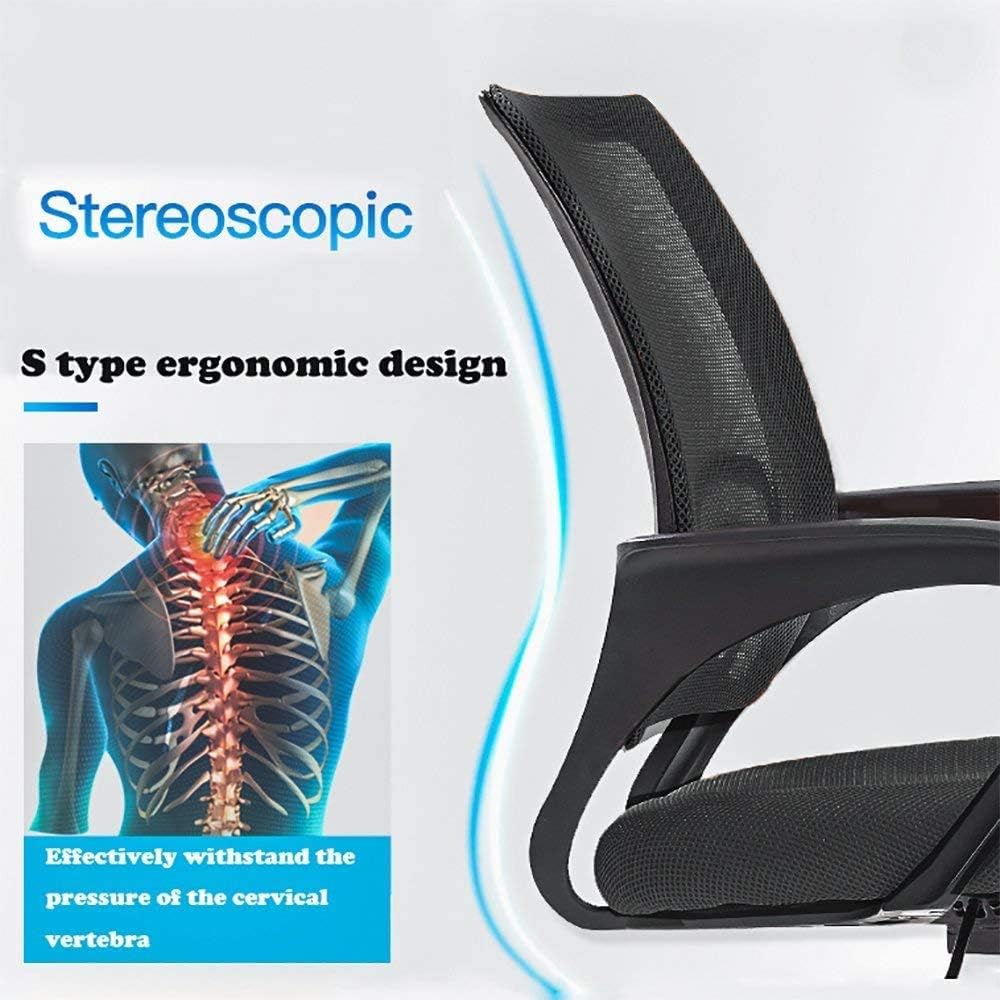 Office Chair Ergonomic Desk Chair Mesh Computer Chair Lumbar Support Modern Executive Adjustable Stool Rolling Swivel Chair for Back Pain, Black: Furniture & Decor