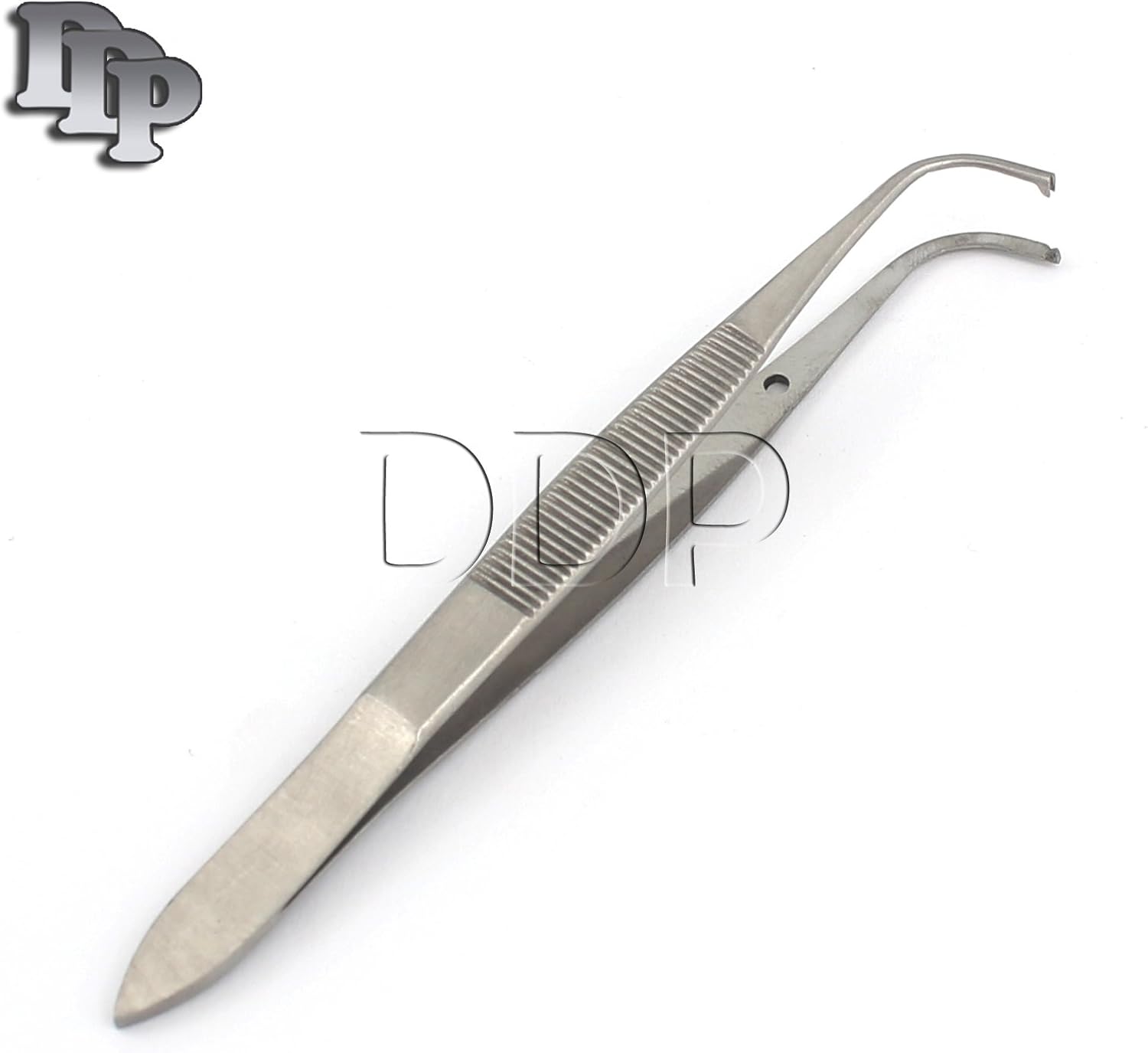 DDP IRIS Eye Tissue Forceps 4" 1X2 Teeth Full Curved Stainless Health & Personal Care