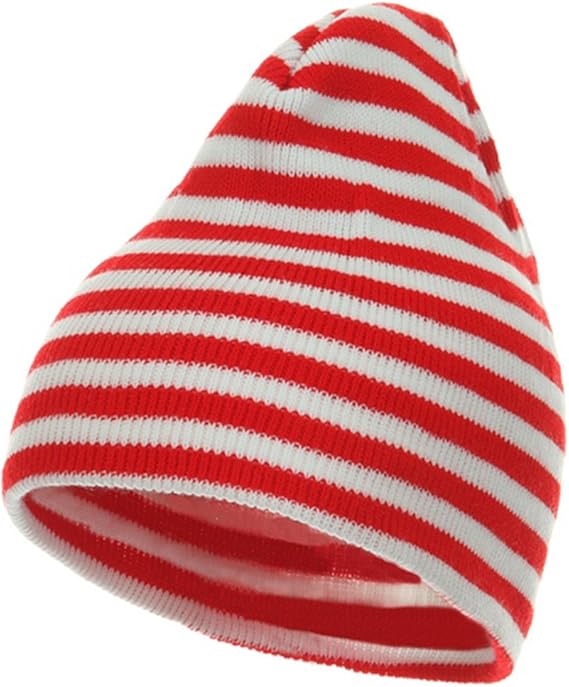 Trendy Striped Beanie Red White W28S20E Amazon.co.uk Sports & Outdoors