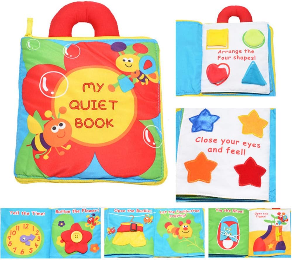 G-Tree Baby Quiet Book, Ultra Soft Touch and Feel Cloth Book - Image 3