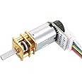 uxcell GA12-N20 12V 100RPM DC Gear Motor with Encoder Speed Velocity Measurement for Mini Car Balance Motor Encoder DIY