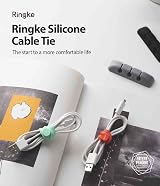 Ringke Silicone Cable Ties 15 Pack Assorted Colors Reusable Cord Wire Organizer view 2