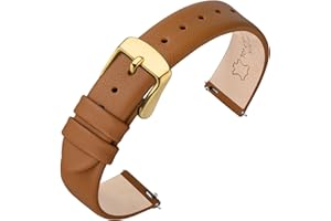 ANNEFIT Watch Bands for Men Women, Top Grain Leather Watch Strap with Quick Release, Band Width 12mm 13mm 14mm 16mm 18mm 20mm 22mm