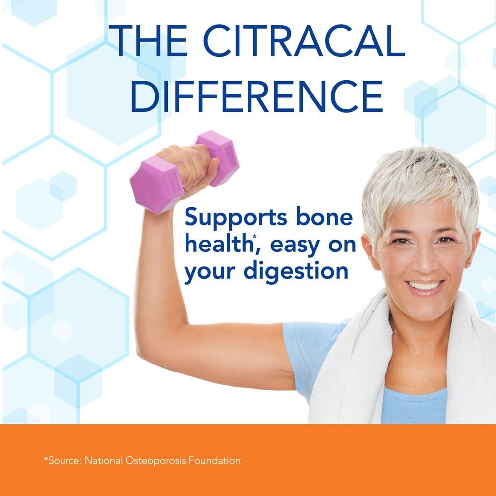 Citracal Petites, Highly Soluble, Easily Digested, 400 mg Calcium Citrate with 500 IU Vitamin D3, Bone Health Supplement for Adults, Relatively Small Easy-to-Swallow Caplets, 200 Count: Health & Personal Care
