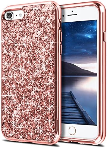 iPhone 6s Case, Aemotoy Glitter Bling Sparkle iPhone 6 Case Anti-scratch Protective Shell 2 in 1 Hybrid Shockproof Solid Sequin Slim Phone Case Hard Cover Bumper For iPhone 6 / 6s 4.7 Inch - Champagne