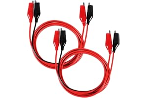 2 Groups Alligator Clips Electrical 1M Insulated Test Leads with Alligator Clips Stamping Double-Ended Jumper Wires for Elect