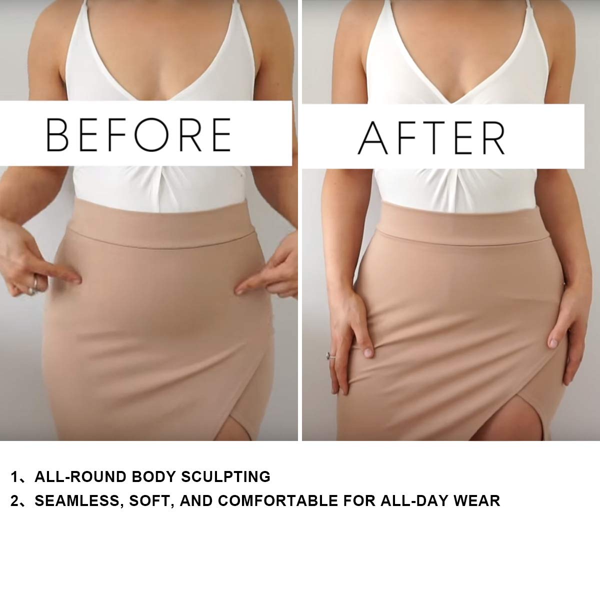 MOVWIN Culotte Gainante Femme Gaine Amincissante Ventre Plat Culotte Sculptante Taille Haute Invisible Panty Gainant Grande Taille