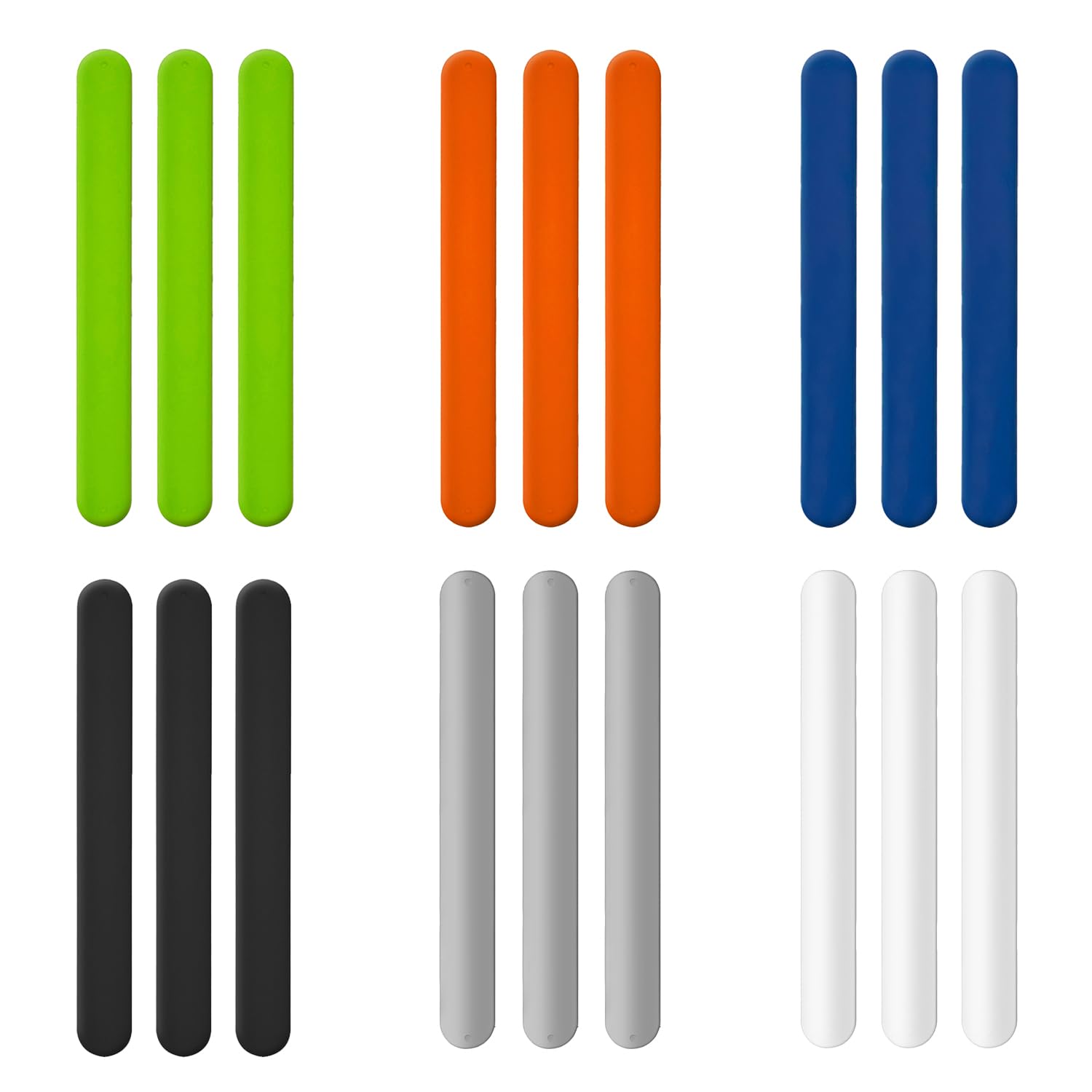 MaehSab 18 Pieces Gift Wrapping Paper Holder, Silicone Paper Slap Bands Clamps Roll Clips, Silicone Covered Metal Strips Gift Wrap Roll Holder for Home Storage Organization