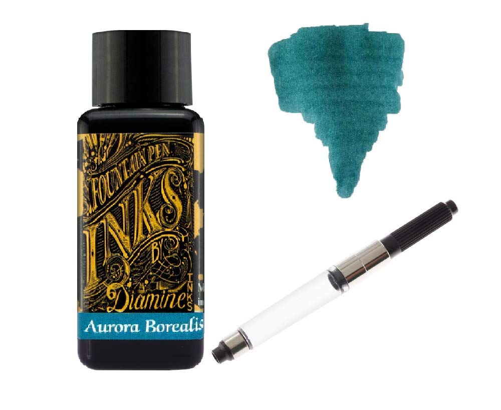 Diamine - 30ml Fountain Pen Ink Schmidt K5 Standard International Converter - Aurora Borealis