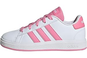 Adidas Unisex-Kids Grand Court 2.0, White/Bliss Pink/Core Black, 3.5/Little Kid