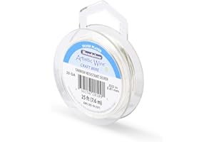 Artistic Wire, 20 Gauge Silver Plated Tarnish Resistant Colored Copper Craft Wire, Tarnish Resistant Silver, 25 ft