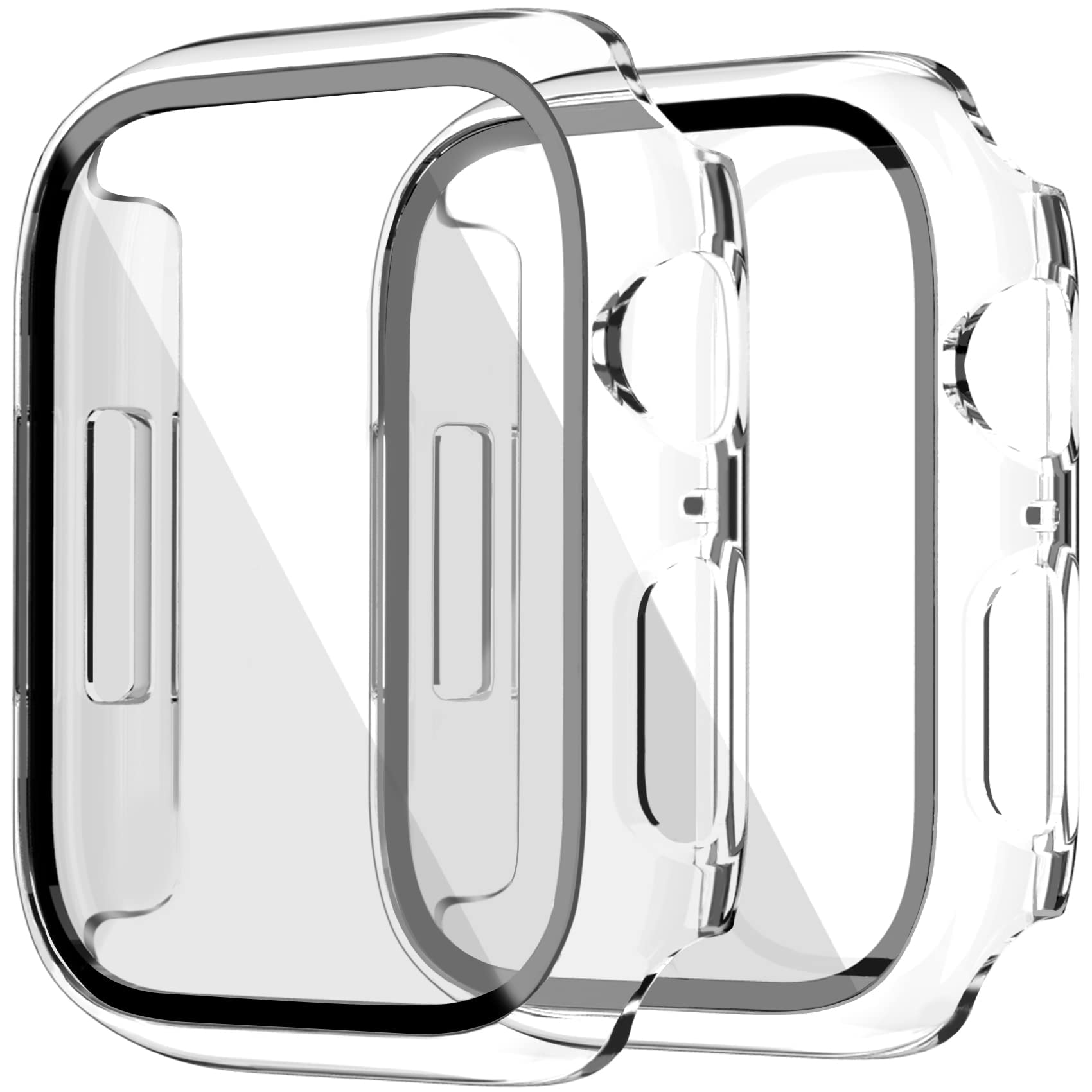 Cerike Compatible with Apple Watch Series 5 Case 40mm, Shock Proof Bumper Cover Scratch Resistant Protective Rugged Case Replacement for Apple Watch Series 4/Series 5 (40mm, Black/White)